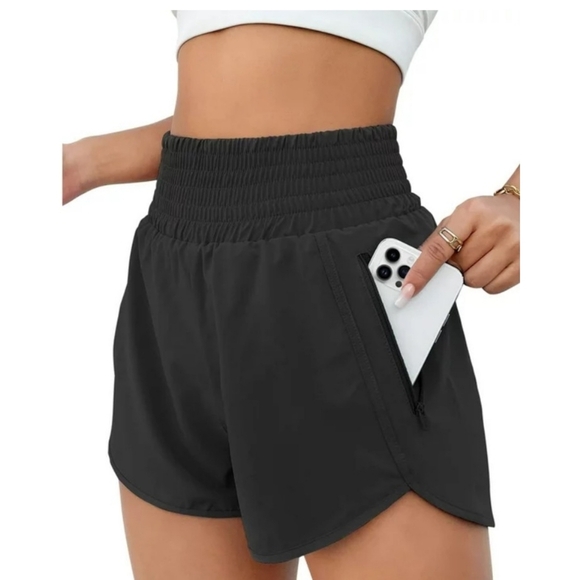 Rosvigor High Waisted Running shorts Black Size L - Picture 1 of 9